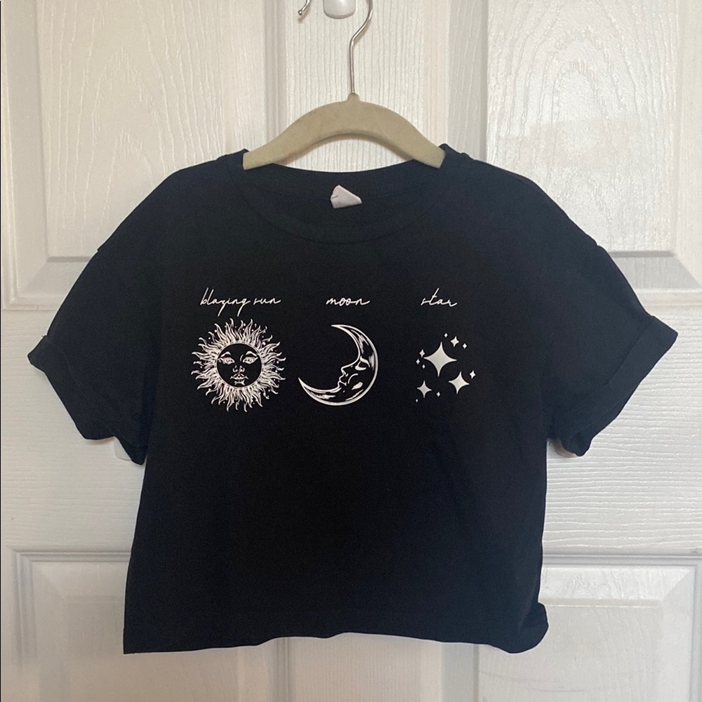 Black Sun Moon Star Kids T-Shirt